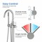 Kibi Circular Floor Mount Tub Filler With Hand Shower - Brush Nickel KTF301BN - alternate 5
